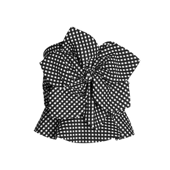HATHAIRAT Signature gingham floral corset